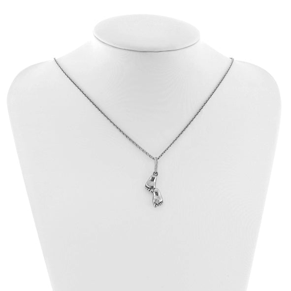 Anhänger Babyfuß aus Silber