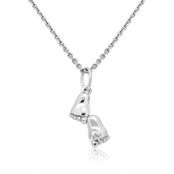 Anhänger Babyfuß aus Silber