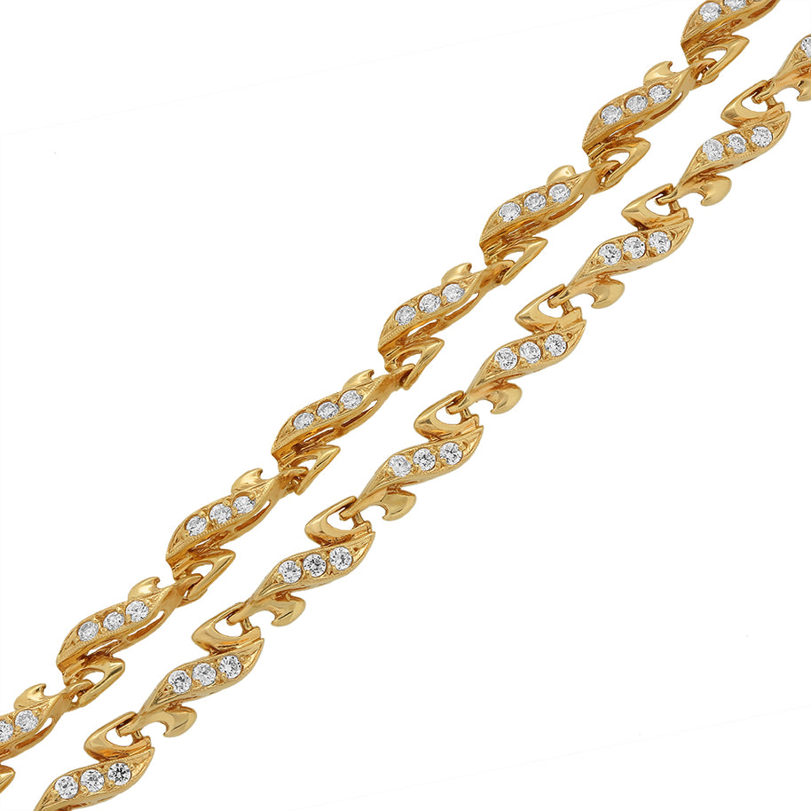 Solid Gold Women's Bracelet with stones