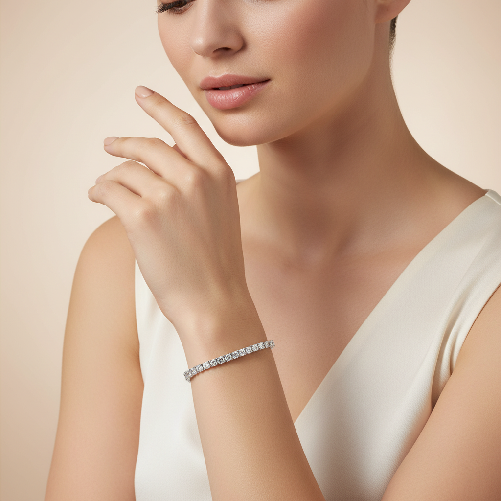 Tennisarmband mit Zirkonia aus Silber 925