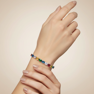 Tennisarmband aus Silber 925 mit bunten Steinen