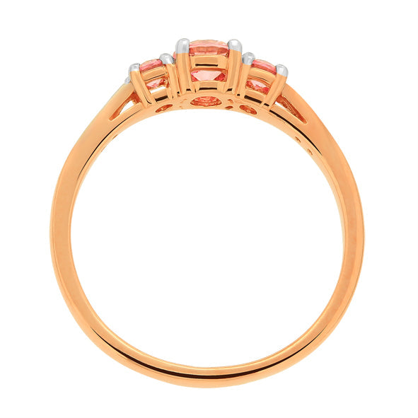 Damenring in Rotgold 585 mit Zirkonia
