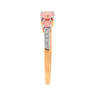 Damenring in Rotgold 585 mit Zirkonia