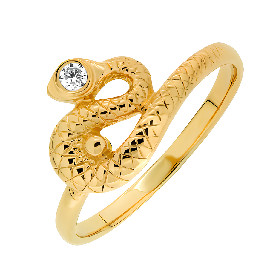 Gold snake ring