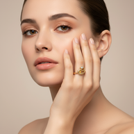 Gold snake ring