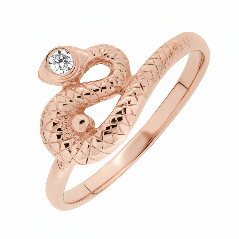 Gold snake ring