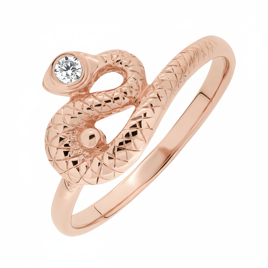 Gold snake ring