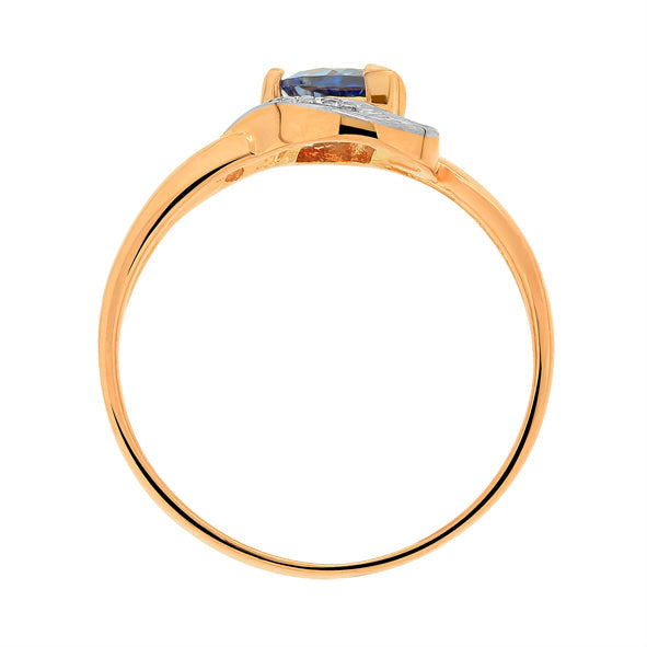 Damenring in Rotgold 585 mit Zirkonia