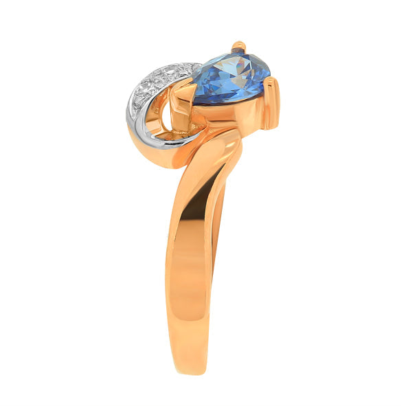 Damenring in Rotgold 585 mit Zirkonia