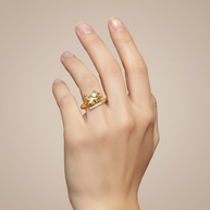 Baby hand, women's ring baby hand