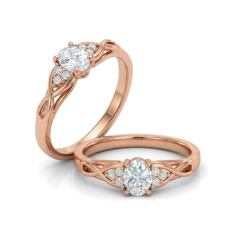 Brillantring aus 585er Rotgold