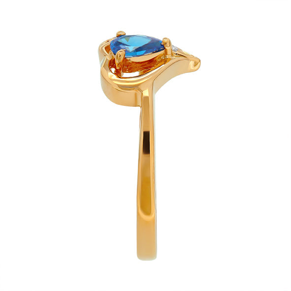 Goldring Damenring mit Zirkonia