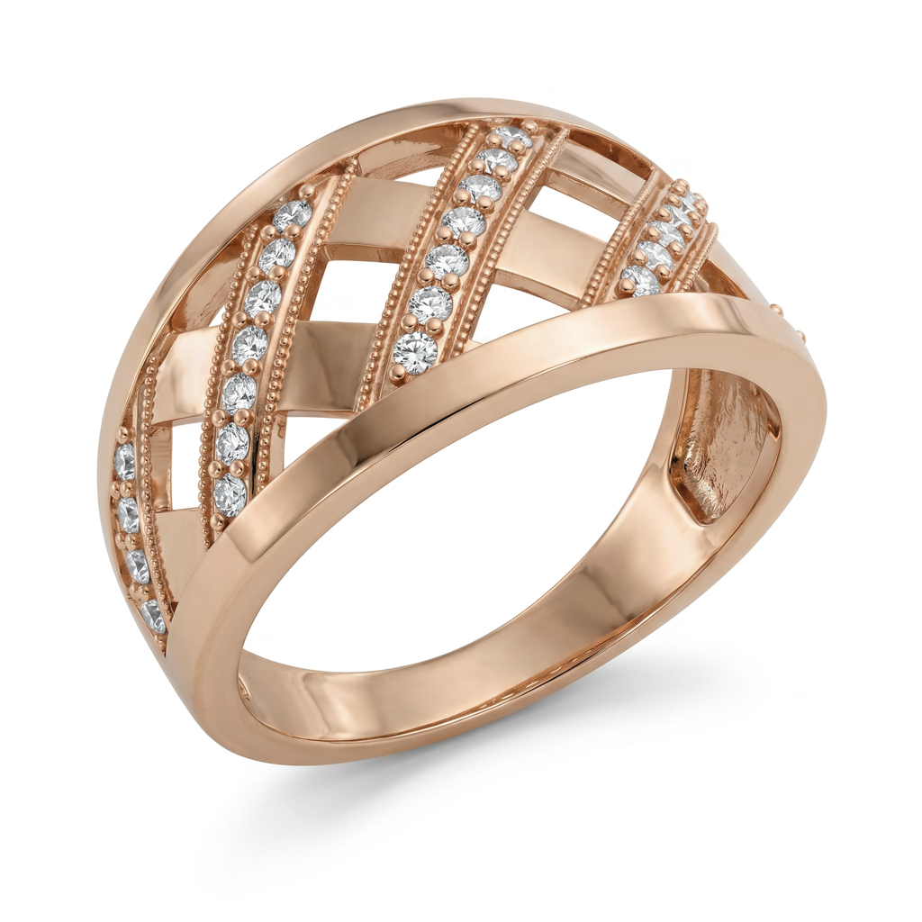 Ladies' ring with zirconia