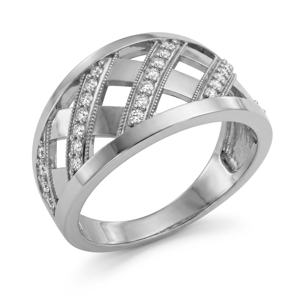 Ladies' ring with zirconia
