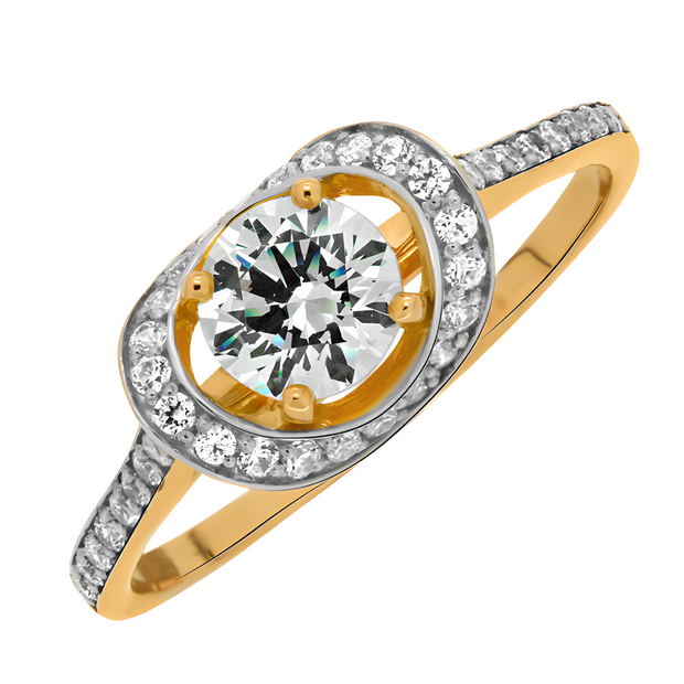 Женское кольцо с цирконами Swarovski ELEMENTS