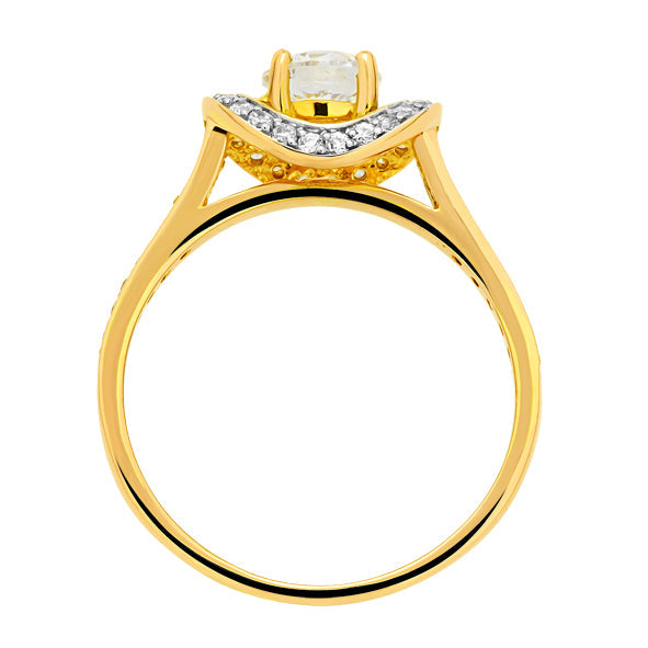 Damenring in Rotgold 585