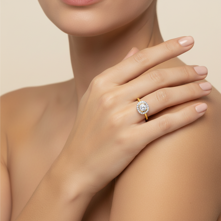 Женское кольцо с цирконами Swarovski ELEMENTS