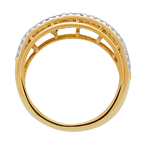 Damenring aus Gold mit Zirkonia