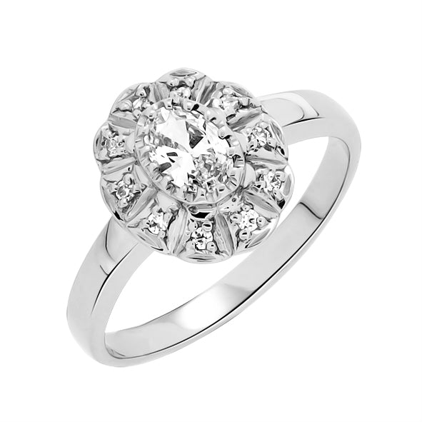 Goldring mit Zirkonia