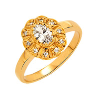 Goldring mit Zirkonia
