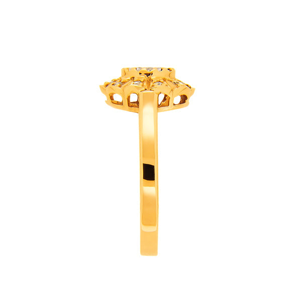 Goldring mit Zirkonia
