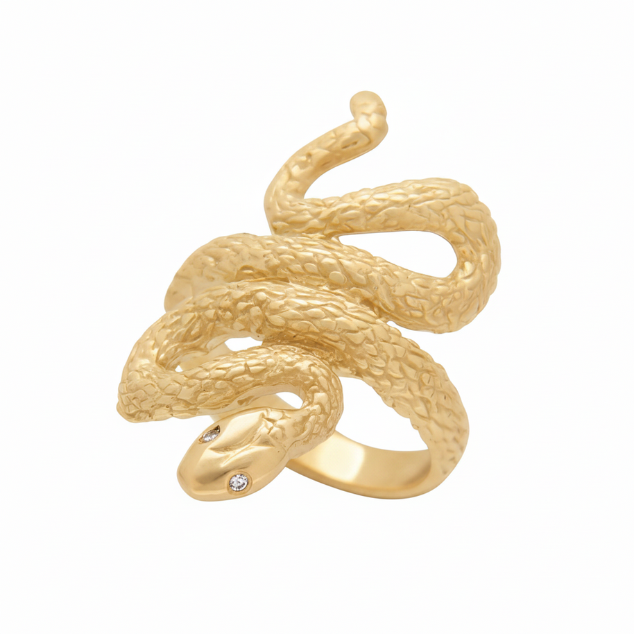 Gold snake ring