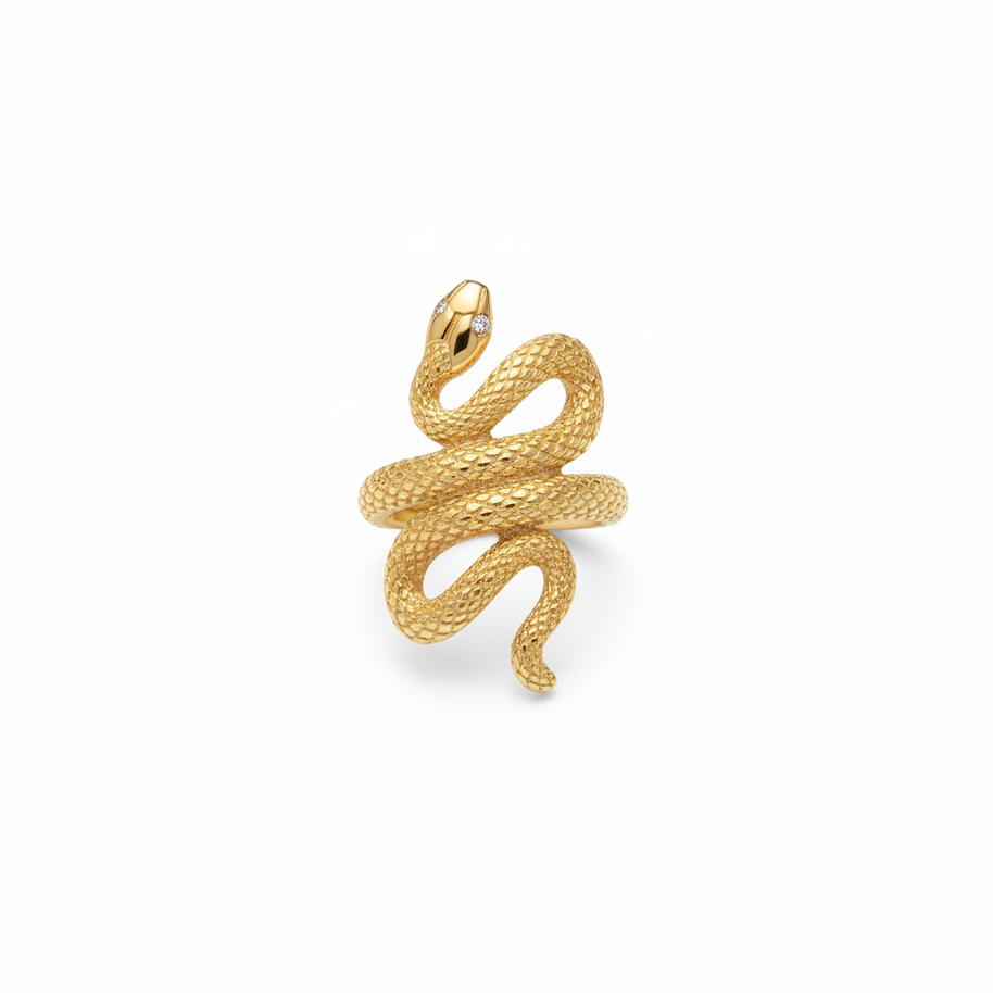 Gold snake ring