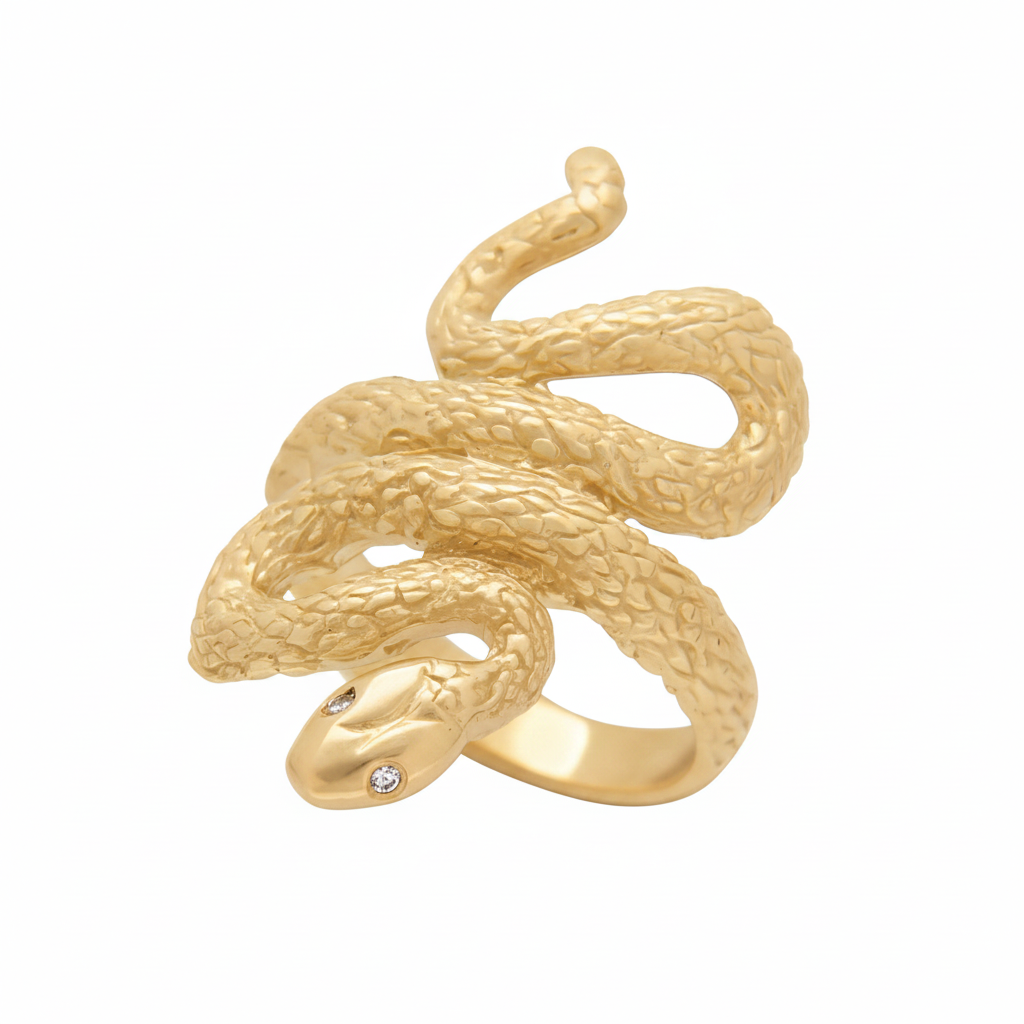 Gold snake ring