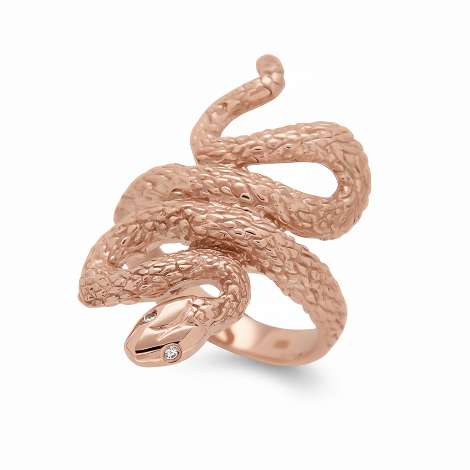 Gold snake ring