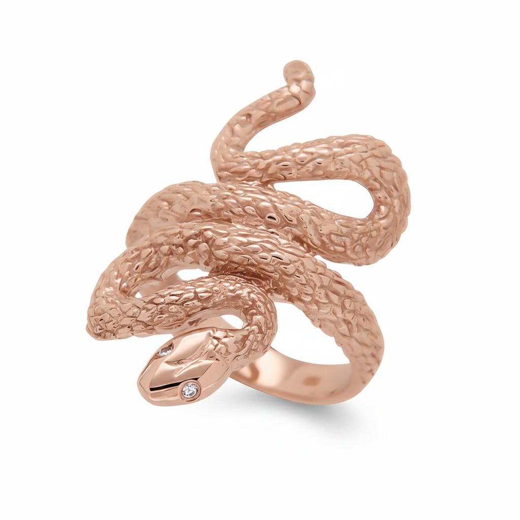 Gold snake ring