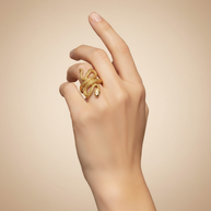 Gold snake ring