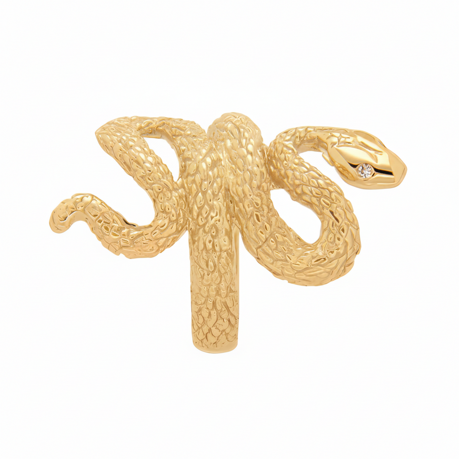 Gold snake ring