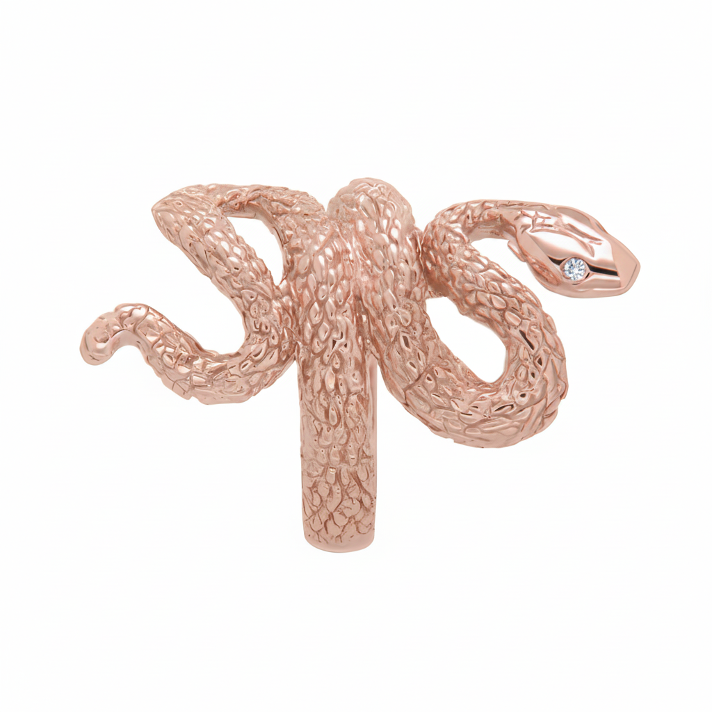 Gold snake ring