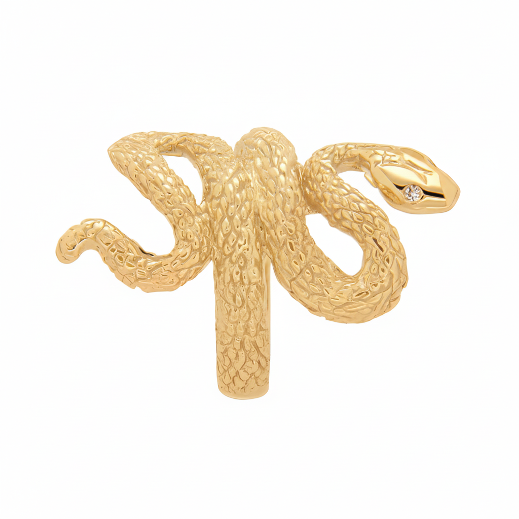 Gold snake ring