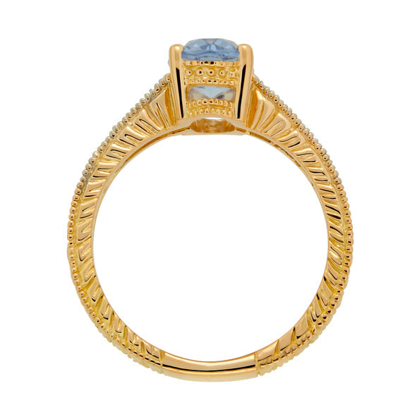 Goldring Damenring mit Topas und Zirkonia