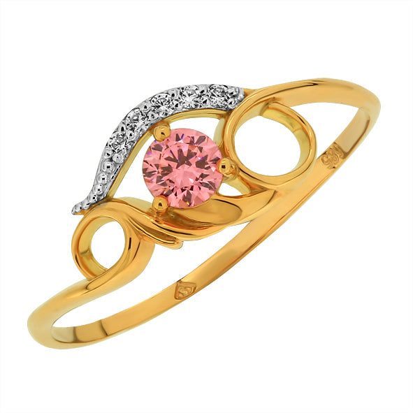 Goldring Damenring mit Zirkonia