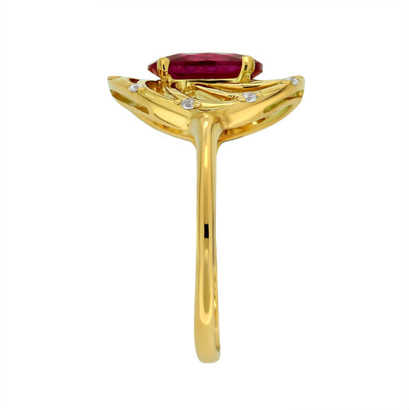 Damenring aus Gold mit Rubin
