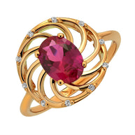 Damenring aus Gold mit Rubin