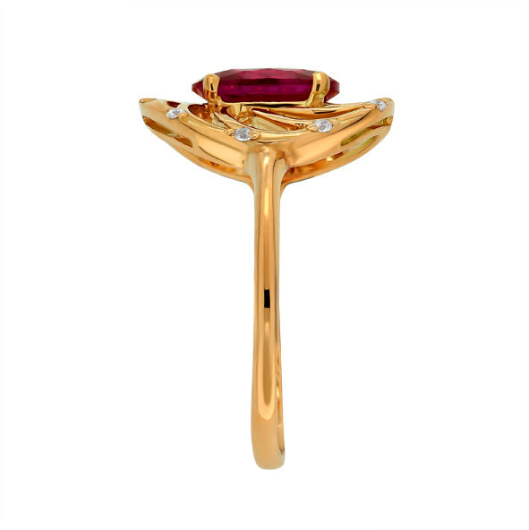 Damenring aus Gold mit Rubin