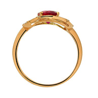Damenring aus Gold mit Rubin