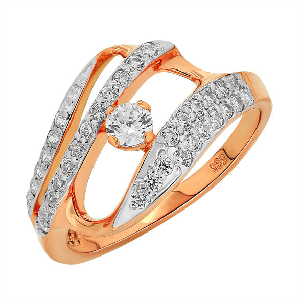 Goldring Damenring mit Zirkonia