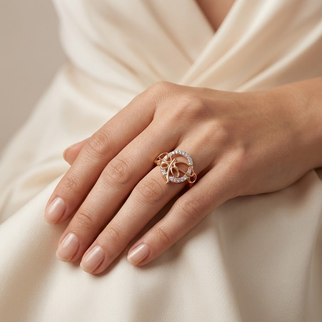 Damen-Goldring aus Rotgold 585