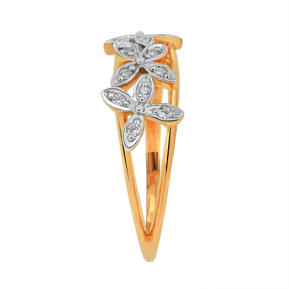 Damenring aus Rotgold 585 mit Zirkonia