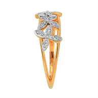 Damenring aus Rotgold 585 mit Zirkonia