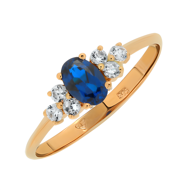 Damenring in Rotgold 585 mit Spahir