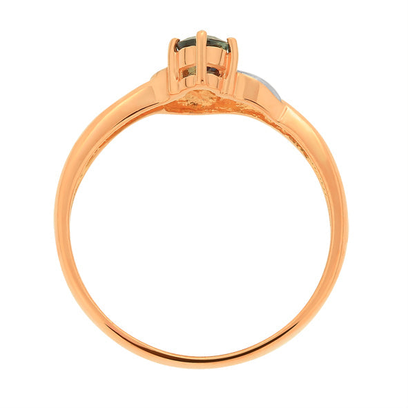 Damenring in Rotgold 585 mit Saphir