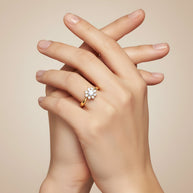 Damenring Verlobungsring mit Zirkonia