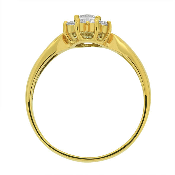 Damenring Verlobungsring mit Zirkonia