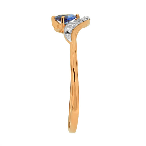 Goldring Damenring mit Tansanit