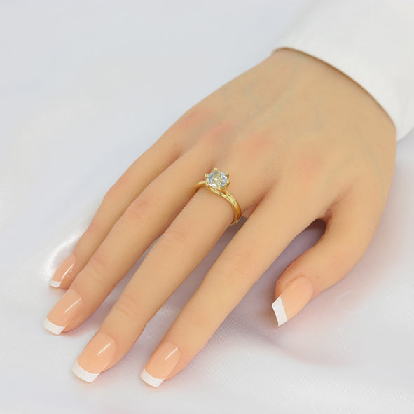 Damenring Verlobungsring mit Zirkonia